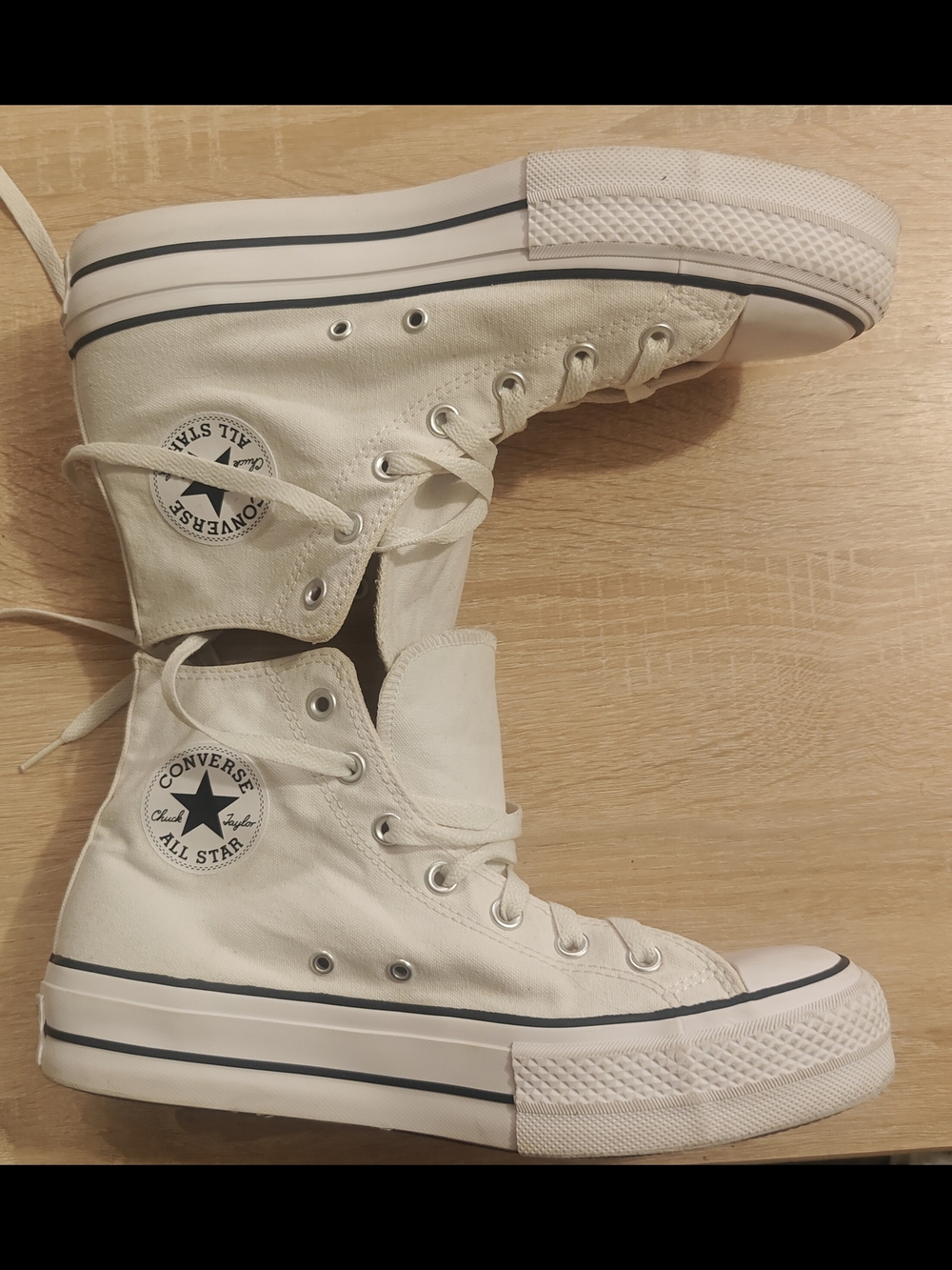Converse Chuck Taylor All Star Lift Platform High Top White Size 10 - Picture 2 of 12